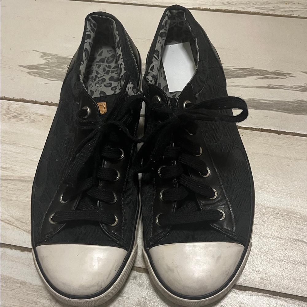 Coach Black and White Canvas Sneakers